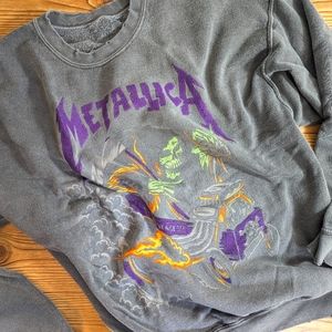 Urban Outfitters Distressed Metallica Pullover